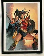 Load image into Gallery viewer, Wonder Woman Superman by Clay Mann FRAMED 12x16 Art Print Poster DC Comics