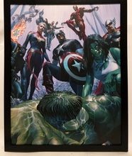 Load image into Gallery viewer, Avengers vs Immortal Hulk by Alex Ross FRAMED 11x14 Art Print Marvel Comics Poster