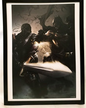 Load image into Gallery viewer, Deathstroke vs Batman by Francesco Mattina FRAMED 12x16 Art Print DC Comics Poster