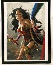 Load image into Gallery viewer, Wonder Woman vs . Superman Zombie DCeased 12x16 FRAMED Art Print DC Comics