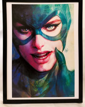 Load image into Gallery viewer, Catwoman by Stanley Artgerm Lau FRAMED 12x16 Art Print DC Comics Poster