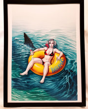 Load image into Gallery viewer, Harley Quinn "Jaws" by Frank Cho FRAMED 12x16 Art Print DC Comics Poster
