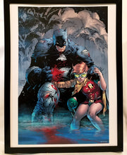 Load image into Gallery viewer, Batman Dark Knight & Robin by Jim Lee FRAMED 12x16 Art Print DC Comics Poster