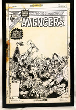 Load image into Gallery viewer, Avengers Annual #7 by Jim Starlin 11x17 FRAMED Original Art Poster Marvel Comics