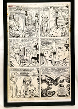 Load image into Gallery viewer, Fantastic Four Annual #6 pg. 10 by Jack Kirby 11x17 FRAMED Original Art Poster Marvel Comics