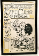 Load image into Gallery viewer, Marvel Two-In-One Annual #2 by Jim Starlin 11x17 FRAMED Original Art Poster Comics