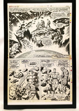 Load image into Gallery viewer, Fantastic Four Annual #6 pg. 35 by Jack Kirby 11x17 FRAMED Original Art Poster Marvel Comics