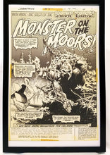Load image into Gallery viewer, Swamp Thing #4 pg. 1 by Bernie Wrightson 11x17 FRAMED Original Art Poster DC Comics