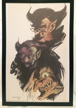 Load image into Gallery viewer, Cain, Abel, & the Witch by Bernie Wrightson 11x17 FRAMED Original Art Poster DC Comics