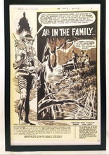 Load image into Gallery viewer, House of Mystery #204 pg. 1 by Bernie Wrightson 11x17 FRAMED Original Art Poster DC Comics