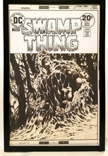 Load image into Gallery viewer, Swamp Thing #9 by Bernie Wrightson 11x17 FRAMED Original Art Poster DC Comics