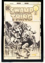 Load image into Gallery viewer, Swamp Thing #6 by Bernie Wrightson 11x17 FRAMED Original Art Poster DC Comics