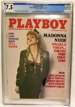 Load image into Gallery viewer, Playboy Magazine September 1985 CGC 7.5 - Madonna cover