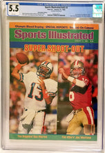 Load image into Gallery viewer, Sports Illustrated Magazine CGC 5.5 - Marino vs. Montana SuperBowl XIX - 1985 issue