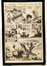 Load image into Gallery viewer, Swamp Thing #4 pg. 3 by Bernie Wrightson 11x17 FRAMED Original Art Poster DC Comics