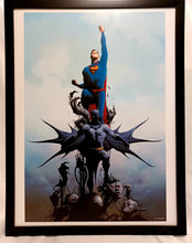 Load image into Gallery viewer, Batman & Superman by Jae Lee FRAMED 12x16 Art Print DC Comics Poster