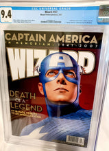 Load image into Gallery viewer, Wizard Magazine #187 CGC 9.4 - Death of Captain America Variant Cover