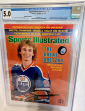 Load image into Gallery viewer, Sports Illustrated Oct 12, 1981 Magazine CGC 5.0 - Wayne Gretzky First Cover RC