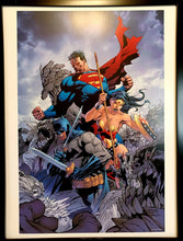 Load image into Gallery viewer, Batman Superman Wonder Woman by Jim Lee FRAMED 12x16 Art Print DC Comics Poster