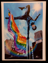 Load image into Gallery viewer, Nightwing by Travis Moore FRAMED 12x16 LGBTQ Art Print DC Gay Pride Comics Poster