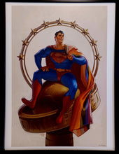 Load image into Gallery viewer, Superman by David Talaski FRAMED 12x16 LGBTQ Art Print DC Gay Pride Comics Poster