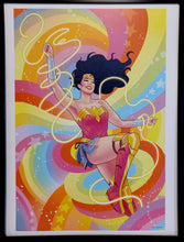 Load image into Gallery viewer, Wonder Woman by Paulina Ganucheau FRAMED 12x16 LGBTQ Art Print DC Gay Pride Comics Poster