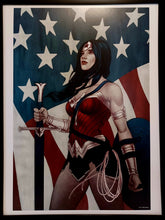 Load image into Gallery viewer, Wonder Woman by Jenny Frison FRAMED 12x16 Art Print DC Comics Poster