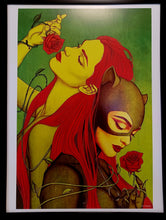 Load image into Gallery viewer, Catwoman & Poison Ivy by Jenny Frison FRAMED 12x16 Art Print DC Comics Poster