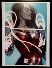 Load image into Gallery viewer, Wonder Woman by Jenny Frison FRAMED 12x16 Art Print DC Comics Poster