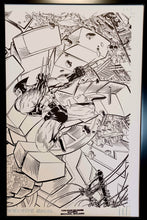 Load image into Gallery viewer, Wolverine Annual 96 by Michael Golden John Romita Jr 11x17 FRAMED Original Art Poster Print