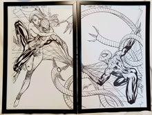 Load image into Gallery viewer, Spider-Man by J. Scott Campbell Variant Set of 2 11x17 FRAMED Original Art Poster Marvel Comics