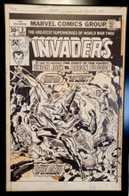 Load image into Gallery viewer, Invaders #9 WWII by Jack Kirby 11x17 FRAMED Original Art Poster Marvel Comics