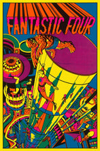 Load image into Gallery viewer, Fantastic Four by Jack Kirby 20x30 Black Light Art Marvel Comics Poster Third Eye Print