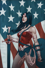 Load image into Gallery viewer, Wonder Woman by Jenny Frison FRAMED 12x16 Art Print DC Comics Poster