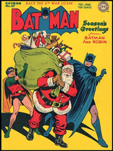 Load image into Gallery viewer, Batman #27 Christmas Issue 9x12 FRAMED Art Print, Vintage 1945 DC Comics