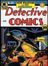 Load image into Gallery viewer, Detective Comics #64 Batman 9x12 FRAMED Art Print, Vintage 1942 DC