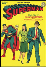 Load image into Gallery viewer, Superman #30 by Jack Burnley 9x12 FRAMED Art Print, Vintage 1944 DC Comics