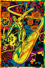 Load image into Gallery viewer, Silver Surfer by Jack Kirby 20x30 Black Light Art Marvel Comics Poster Third Eye Print
