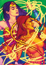 Load image into Gallery viewer, Wonder Woman vs Cheetah by Jenny Frison FRAMED 12x16 Art Print DC Comics Poster
