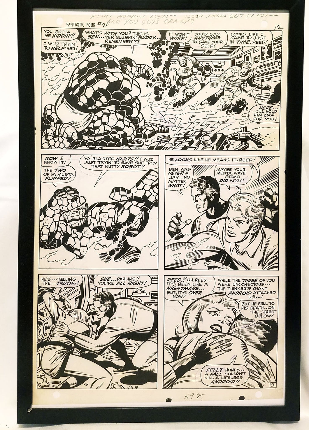 Fantastic Four #71 pg. 9 by Jack Kirby 11x17 FRAMED Original Art Poster Marvel Comics