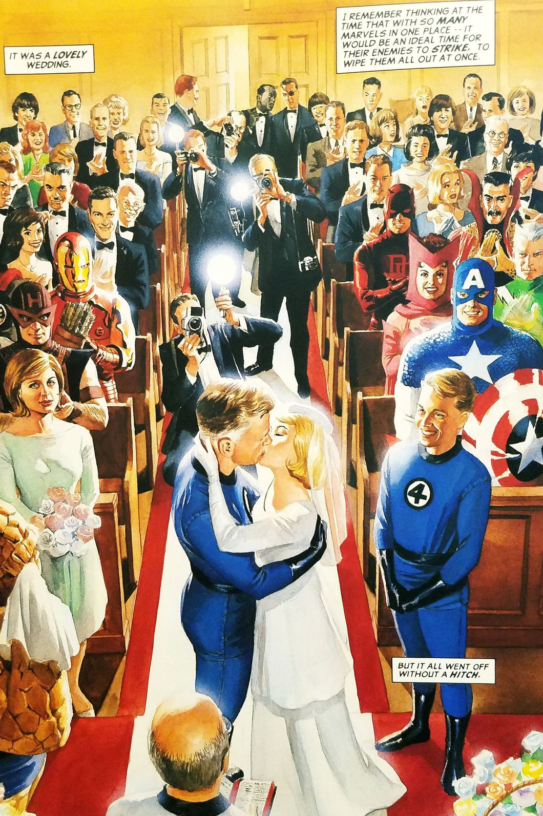 Fantastic Four Wedding Marvels 11x16 Art Print by Alex Ross, New Marvel Comics cardstock