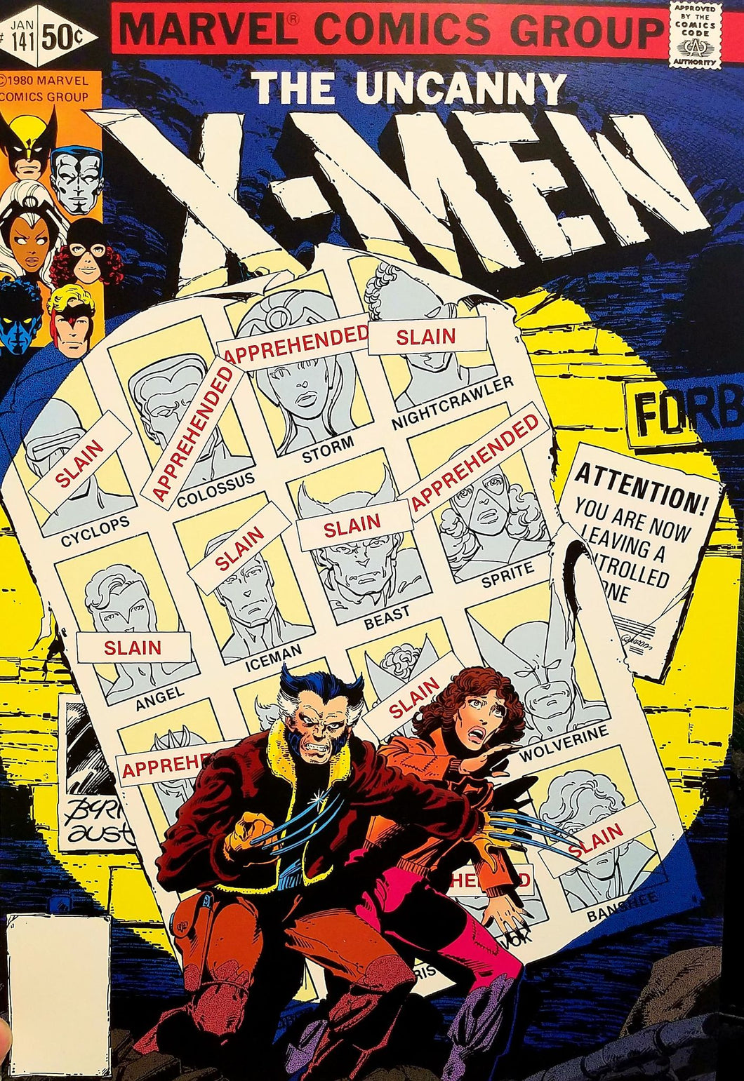 Uncanny X-Men #141 16x11 Art Print by John Byrne (Days of Future Past), New Marvel Comics cardstock