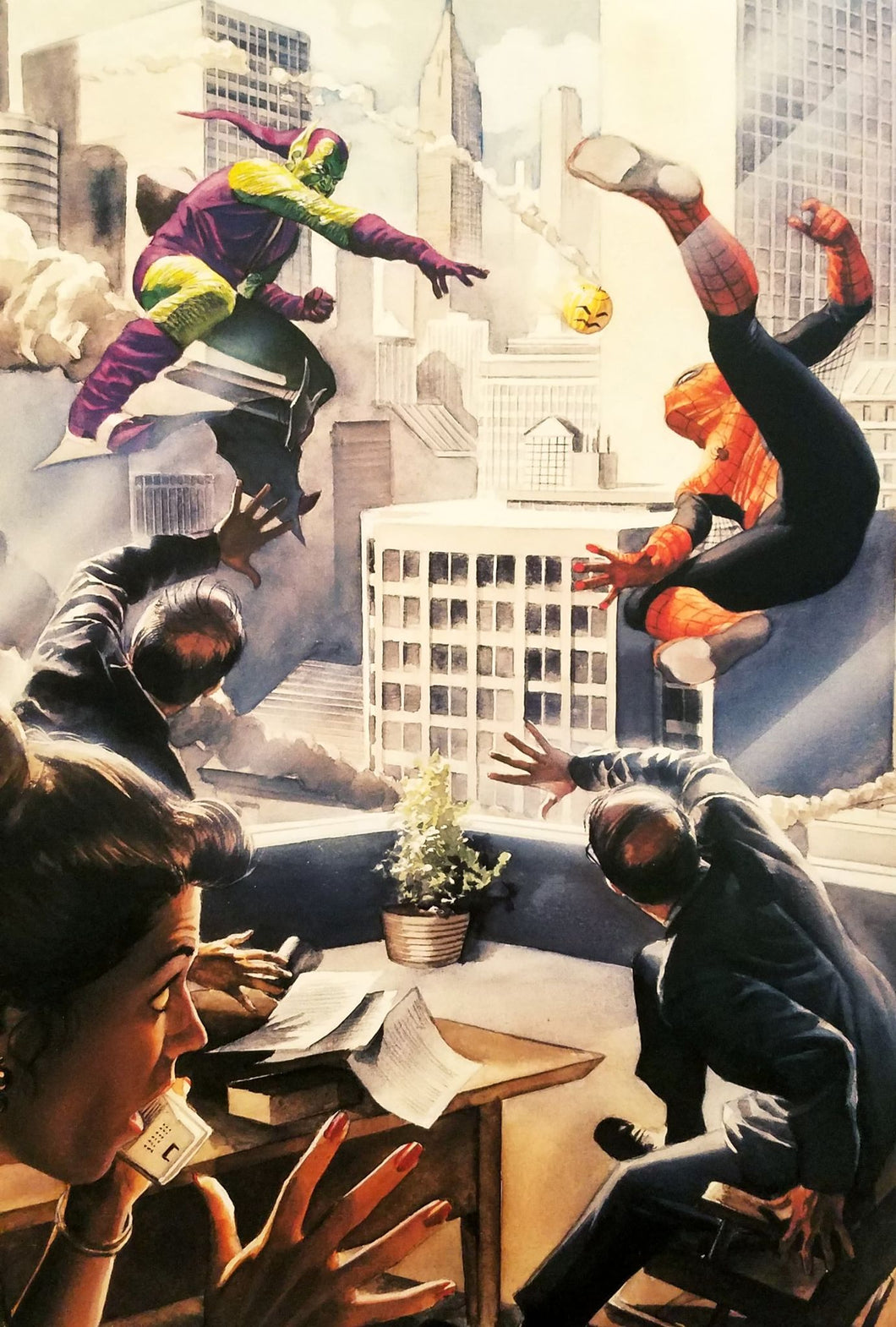 Spider-Man Green Goblin Marvels 11x16 Art Print by Alex Ross, New Marvel Comics cardstock