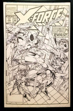 Load image into Gallery viewer, X-Force #11 Deadpool by Rob Liefeld 11x17 FRAMED Original Art Poster Marvel Comics
