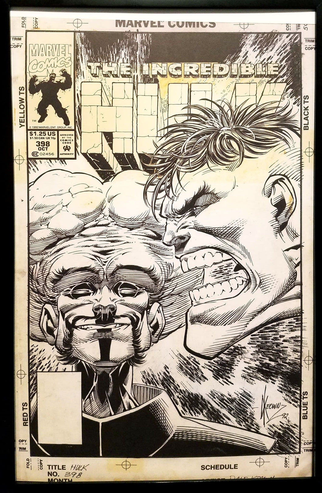 Incredible Hulk #398 Dale Keown 11x17 FRAMED Original Art Poster Marvel Comics
