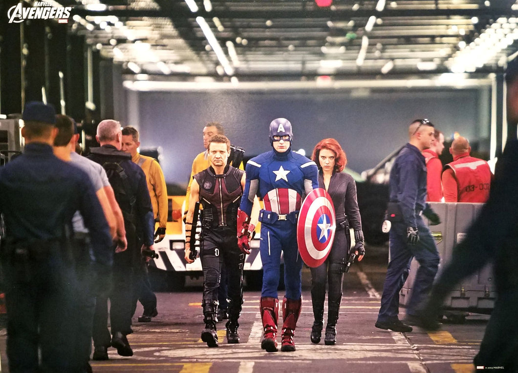 Avengers Black Widow Captain America 12x16 FRAMED Print, New MCU Marvel cardstock