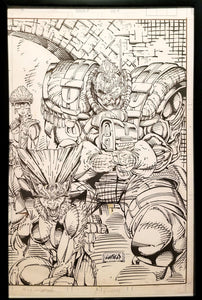 X-Force #1 by Rob Liefeld 11x17 FRAMED Original Art Poster Marvel Comics
