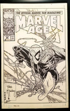 Load image into Gallery viewer, Marvel Age Spider-Man #90 Todd McFarlane 11x17 FRAMED Original Art Poster Marvel Comics
