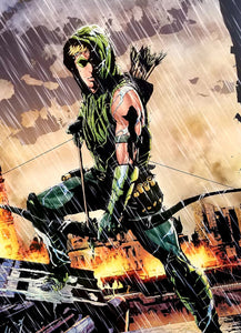 Green Arrow 12x16 FRAMED Art Print by Andrea Sorrentino, New DC Comics