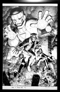 X-Men Years of Future Past #4 Art Adams 11x17 FRAMED Original Art Poster Marvel Comics
